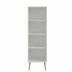 Baths Steens Softline Living White Narrow Bookcase