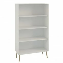 Baths Steens Softline Living White Wide Bookcase