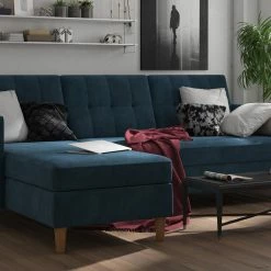 Baths Dorel Home Hartford Storage Sectional Sofa Bed With Storage Chaise