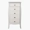 Baths Steens Baroque White 5 Draw Narrow Chest