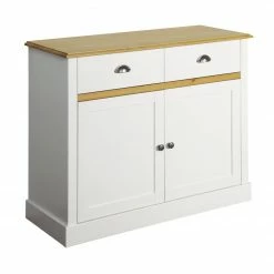 Baths Steens Sandringham Living White And Pine 2 Door 2 Draw Sideboard