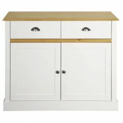 Baths Steens Sandringham Living White And Pine 2 Door 2 Draw Sideboard