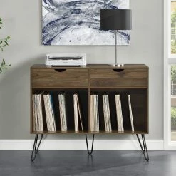 Dorel Home Concord Turntable Stand With Drawers