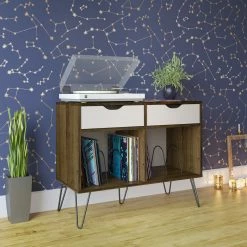 Dorel Home Concord Turntable Stand With Drawers