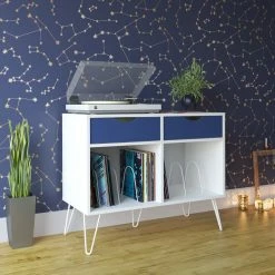 Dorel Home Concord Turntable Stand With Drawers