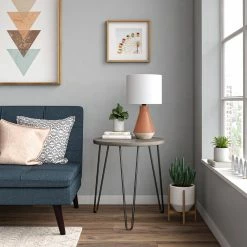 Dorel Home Owen Round End Table Grey