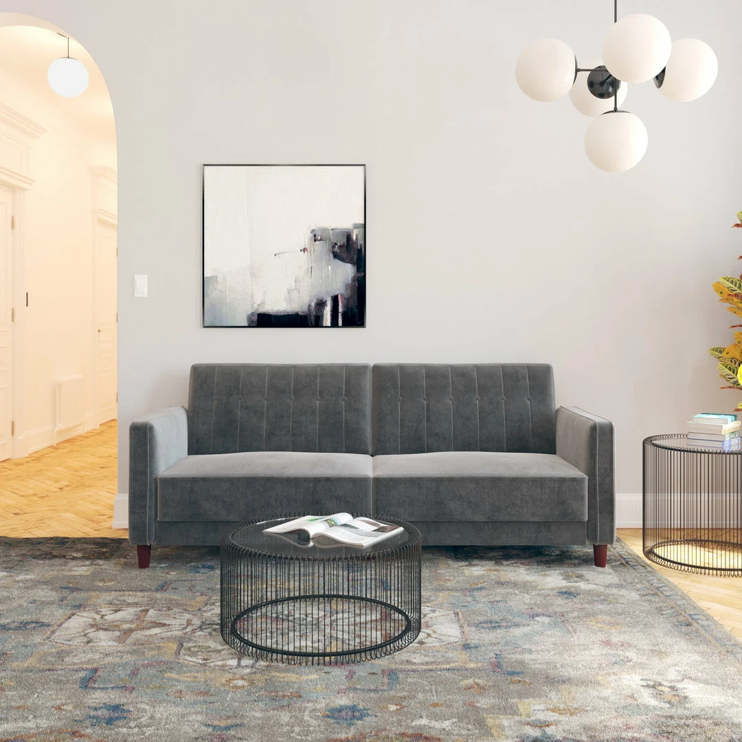 Dorel Home Pin Tufted Transitional Sofa Bed Baths