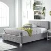 Better Bed Company Better Side Opening Grey Linen Ottoman Bed
