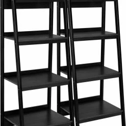Dorel Home Lawrence 4 Shelf Ladder Bookcase Style