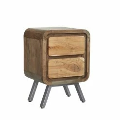 Baths Indian Hub Aspen 2 Drawer Lamp Table