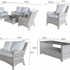 Signature Weave Alexandra 2 Seater Sofa Set Baths