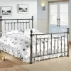 Beds Time Living Alexander Black Nickel Bed Frame