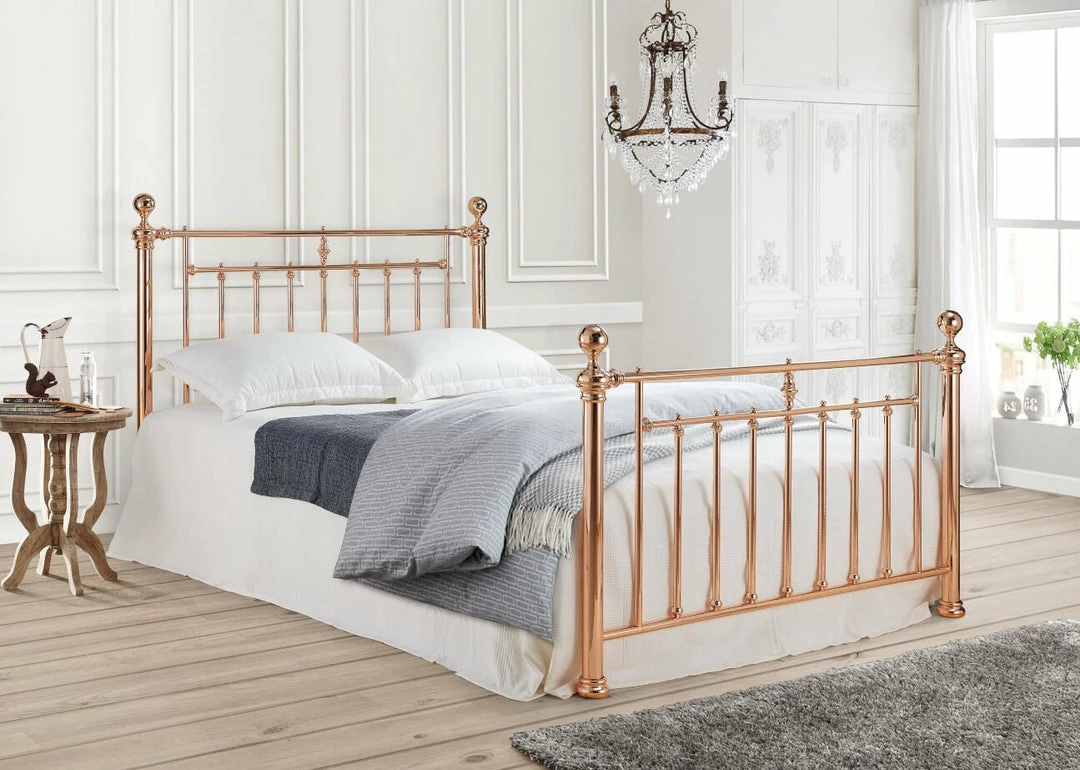 Beds Time Living Alexander Rose Gold Bed Frame
