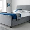 Kaydian Allendale Velvet Plume Fabric Storage Ottoman Bed Frame Beds