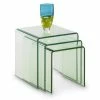 Julian Bowen Amalfi Bent Glass Nest Of Tables Baths
