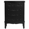 LPD Furniture Antoinette 5 Large Drawer Black Chest Baths