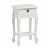 Baths LPD Furniture Antoinette 1 Drawer White Nighstand