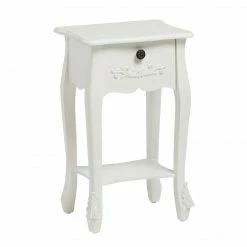 Baths LPD Furniture Antoinette 1 Drawer White Nighstand