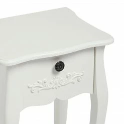 Baths LPD Furniture Antoinette 1 Drawer White Nighstand