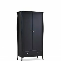 Steens Baroque Black 2 Door 1 Draw Wardrobe Baths