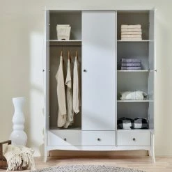 Baths Steens Baroque White 3 Door Wardrobe