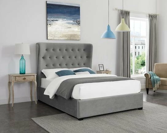 LPD Furniture Belgravia Grey Ottoman Bed
