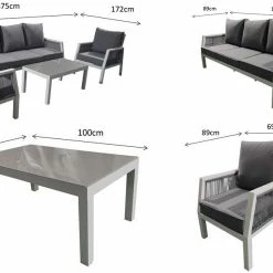 Baths Signature Weave Bettina 5 Seat Sofa Set