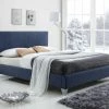 Time Living Brooklyn Blue Fabric Bed Frame
