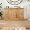 Baumhaus Mobel Oak Six Drawer Sideboard