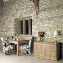 Baumhaus Mobel Oak Six Drawer Sideboard