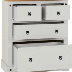 Baths Seconique Furniture Corona 2+2 Drawer Chest Grey And Pine