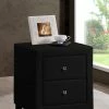 Time Living Chelsea Black Bedside Chest