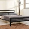 Time Living City Block Black Metal Bed Frame Beds