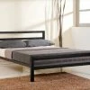 Time Living City Block Black Metal Bed Frame