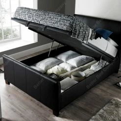Kay Beds Dale Black Leather Bed