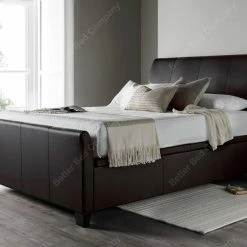 Kay Beds Dale Brown Leather Bed