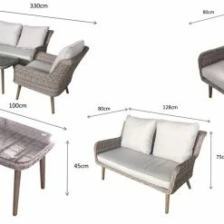 Signature Weave Danielle 4 Seat Sofa Set