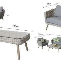 Baths Signature Weave Danielle 5 Seat Sofa Set