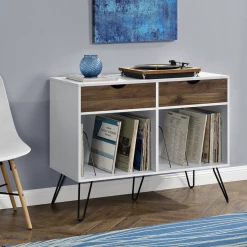 Dorel Home Concord Turntable Stand With Drawers