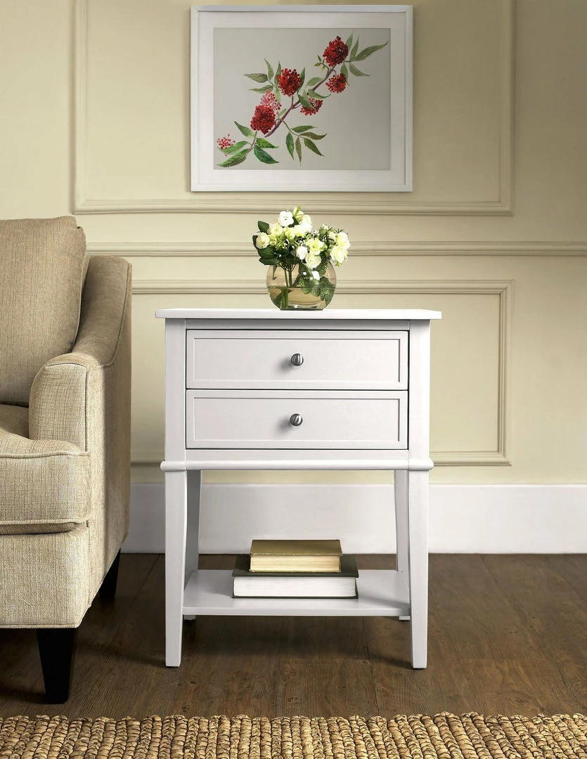 Dorel Home Franklin Accent Table With 2 Drawers