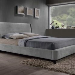 Beds Time Living Edburgh Grey Fabric Bed Frame