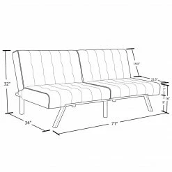 Baths Dorel Home Emily Clic Clac Sofa Bed