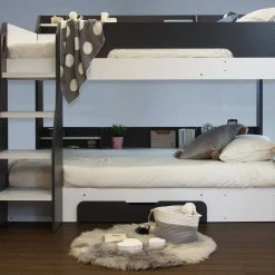 Furn Beds Febbie Grey Bunk Bed