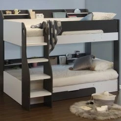 Furn Beds Febbie Grey Bunk Bed