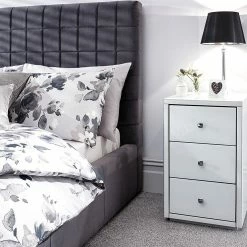 GFW Amalfi 3 Draw Bed Side Table