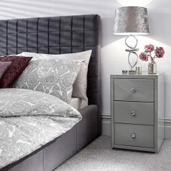GFW Amalfi 3 Draw Bed Side Table