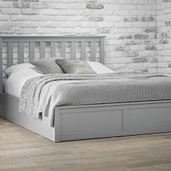 Beds LPD Furniture Oxford Grey Ottoman Bed