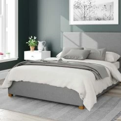Better Bed Company Better Peterborough Fossil Grey Ottoman Bed Beds