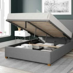 Better Bed Company Better Peterborough Fossil Grey Ottoman Bed Beds