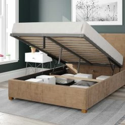 Better Bed Company Better Peterborough Dark Beige Ottoman Bed